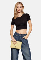 PINKO Pochette Classic Flat Love Bag Simply giallo vaniglia da donna 100455A0F1 C39Q PINKO 