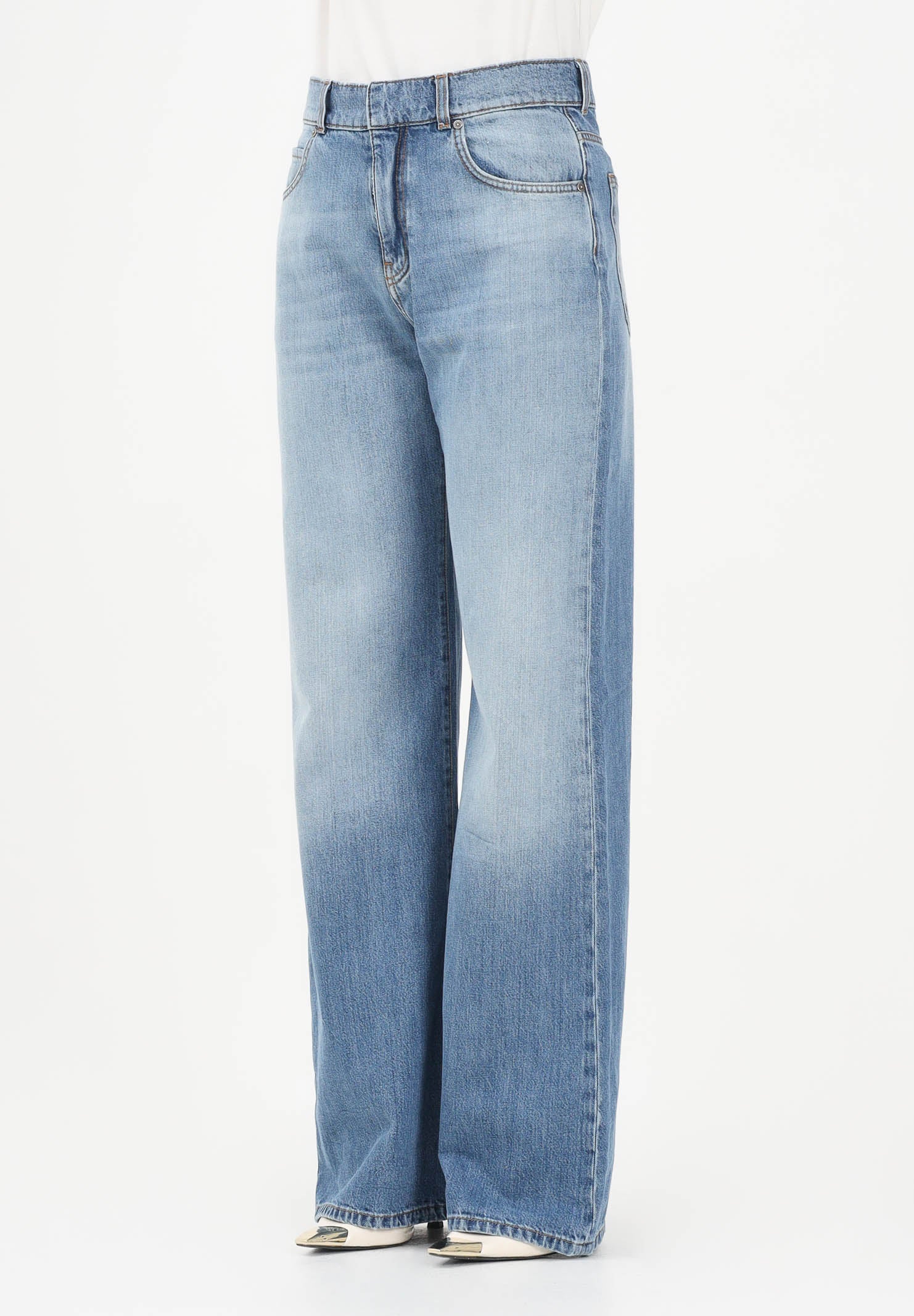 PINKO Jeans WANDA WIDE LEG da donna in denim medio 101733A323 PJO PINKO 
