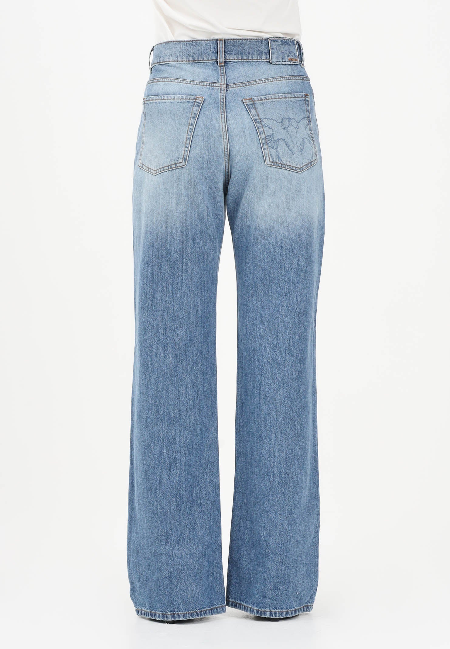 PINKO Jeans WANDA WIDE LEG da donna in denim medio 101733A323 PJO PINKO 