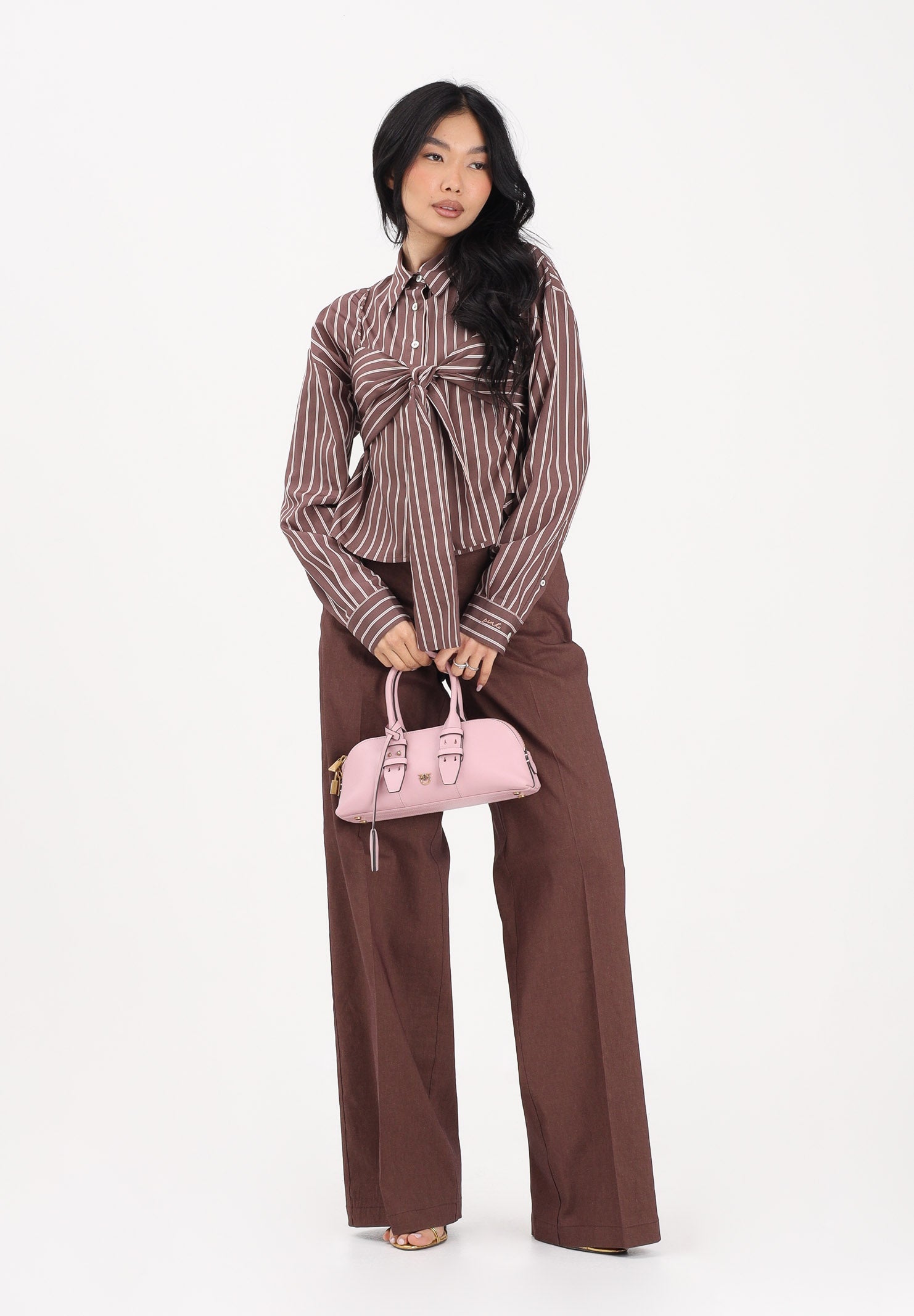 PINKO Pantalone elegante marrone da donna 104929A34I L78 PINKO 