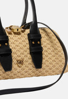 PINKO Borsa a mano Escape Bag Horizontal beige e nera da donna 105334A1RL C24Q PINKO 