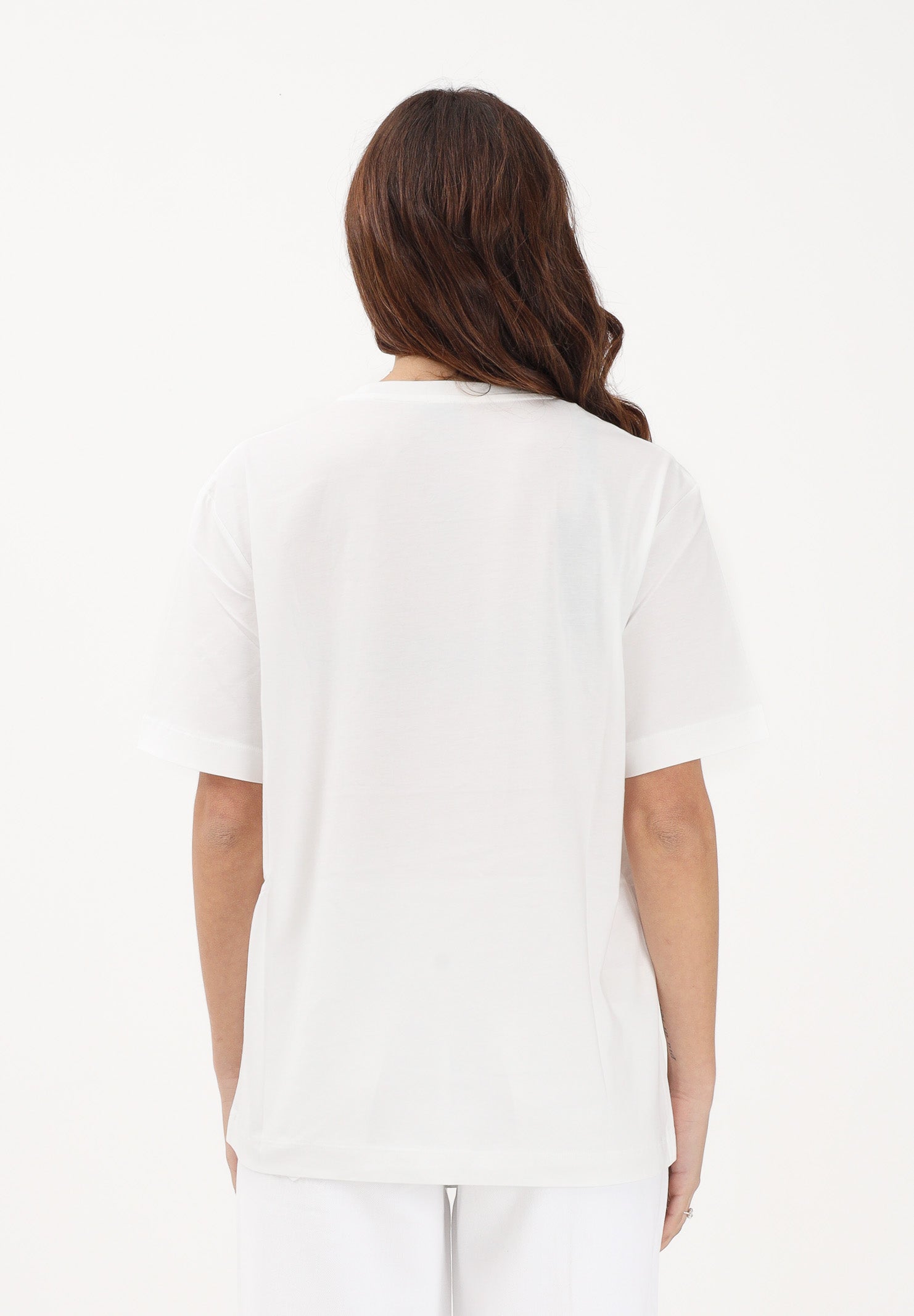 PINKO T-shirt a manica corta bianca da donna con logo Love Birds 105526A33F Z05 PINKO 