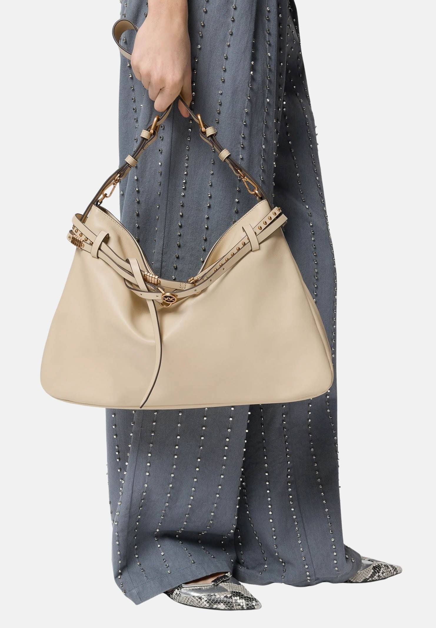 PINKO Borsa a spalla Belt Bag Big beige da donna 105903A0QO C50Q PINKO 