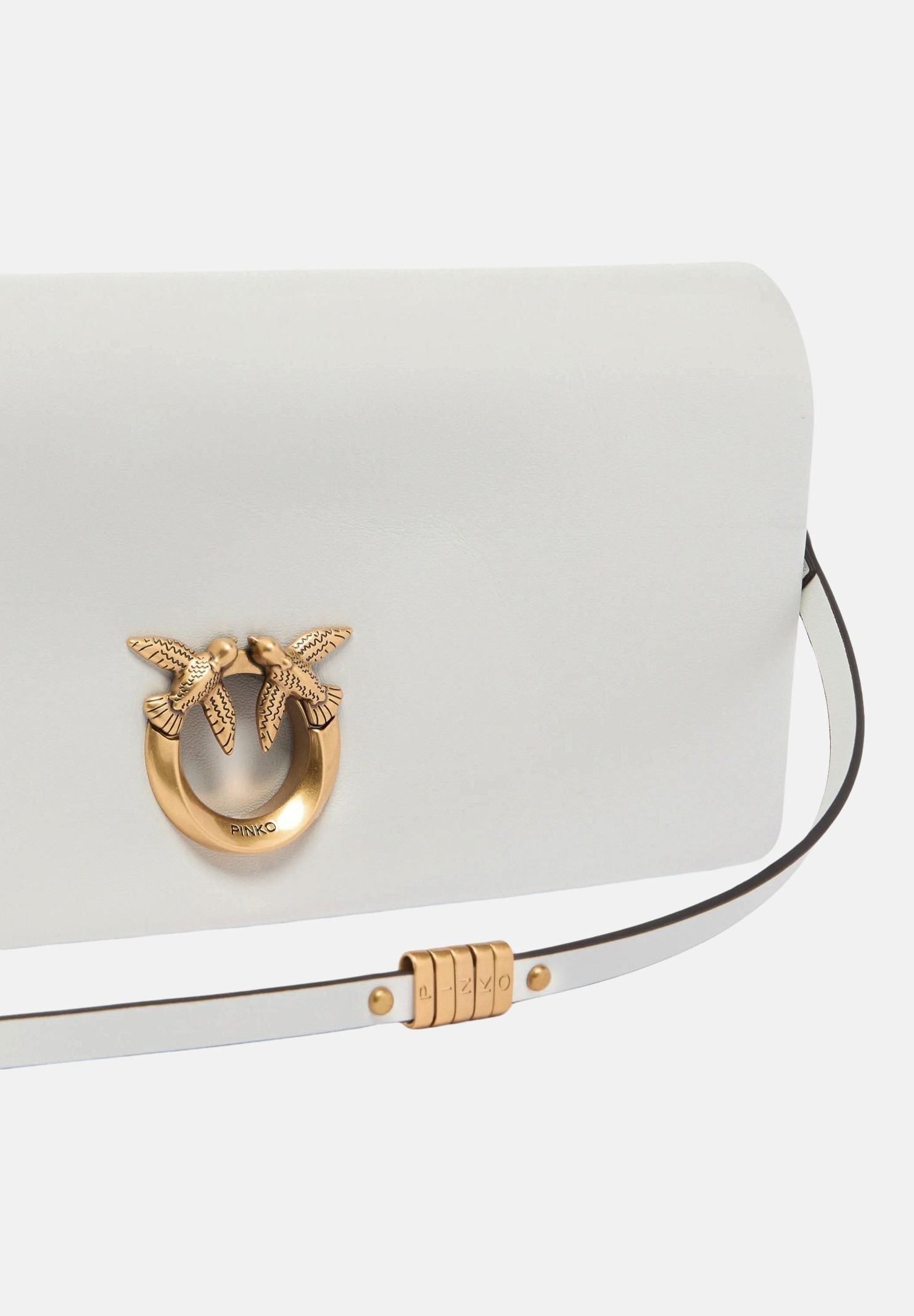 PINKO Pochette Love Bag Click Soft Horizontal bianca da donna 106022A0QO Z15Q PINKO 
