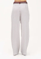 PINKO Pantalone elegante RUTH bianco da donna con motivo cravatteria 106203A31K BBA PINKO 