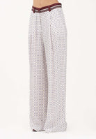 PINKO Pantalone elegante RUTH bianco da donna con motivo cravatteria 106203A31K BBA PINKO 