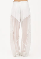 PINKO Pantalone elegante bianco da donna con inserti in pizzo 106275A336 Z05 PINKO 