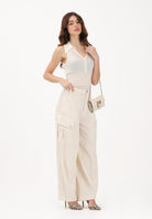 PINKO Pantalone cargo beige da donna 106278A2ER C03 PINKO 