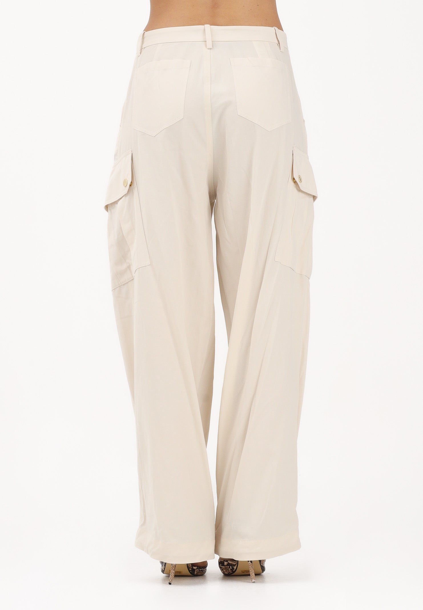 PINKO Pantalone cargo beige da donna 106278A2ER C03 PINKO 