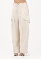 PINKO Pantalone cargo beige da donna 106278A2ER C03 PINKO 