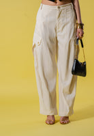 PINKO Pantalone cargo beige da donna 106278A2ER C03 PINKO 