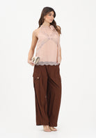 PINKO Pantalone cargo marrone da donna 106278A2ER L78 PINKO 