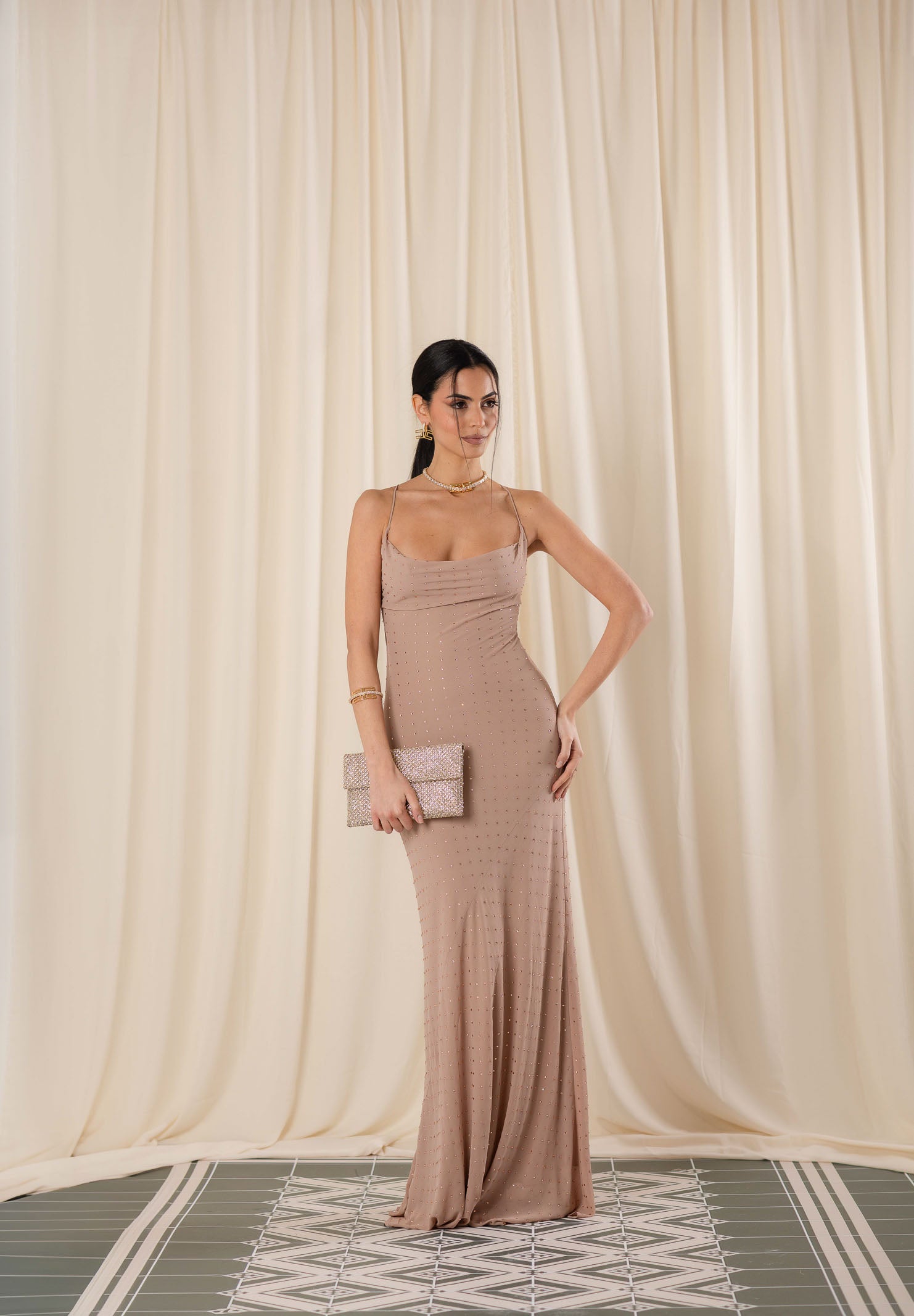 PINKO Abito lungo FARRO nude da donna 106299A32X Q24 PINKO 