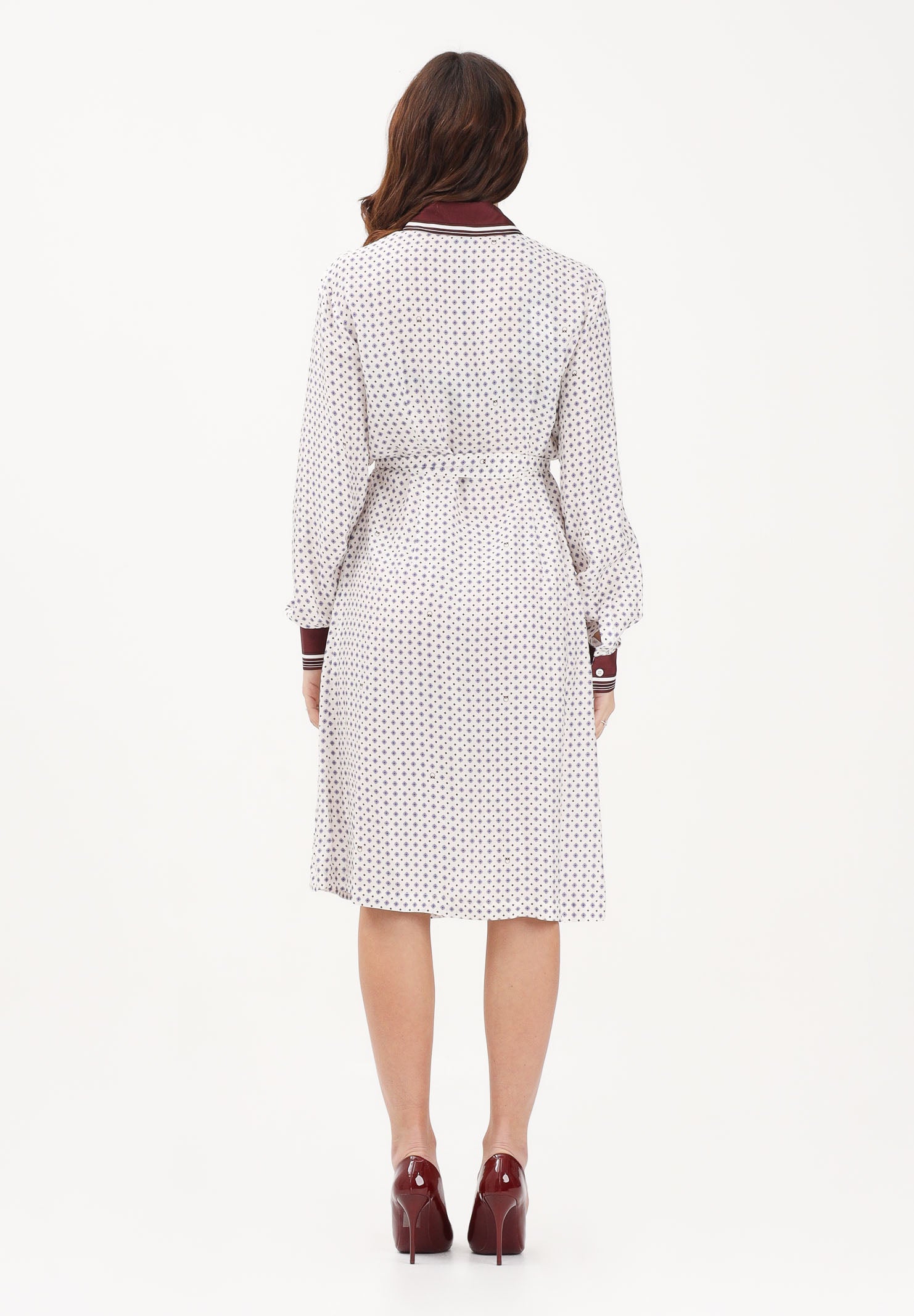 PINKO Abito midi ELICIA bianco da donna 106331A34R BBA PINKO 