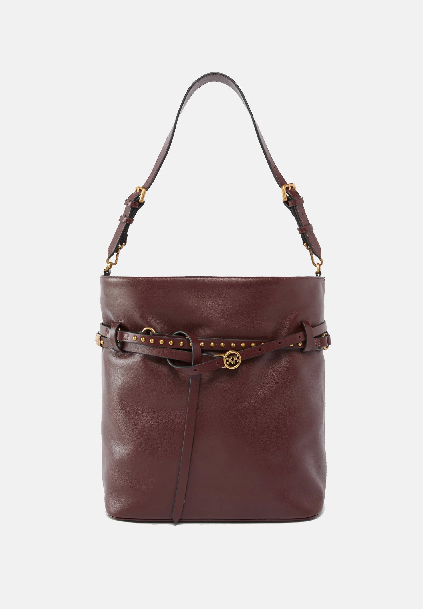 PINKO Borsa a spalla Bucket Belt burgundy da donna 106339A0QO R49Q PINKO 