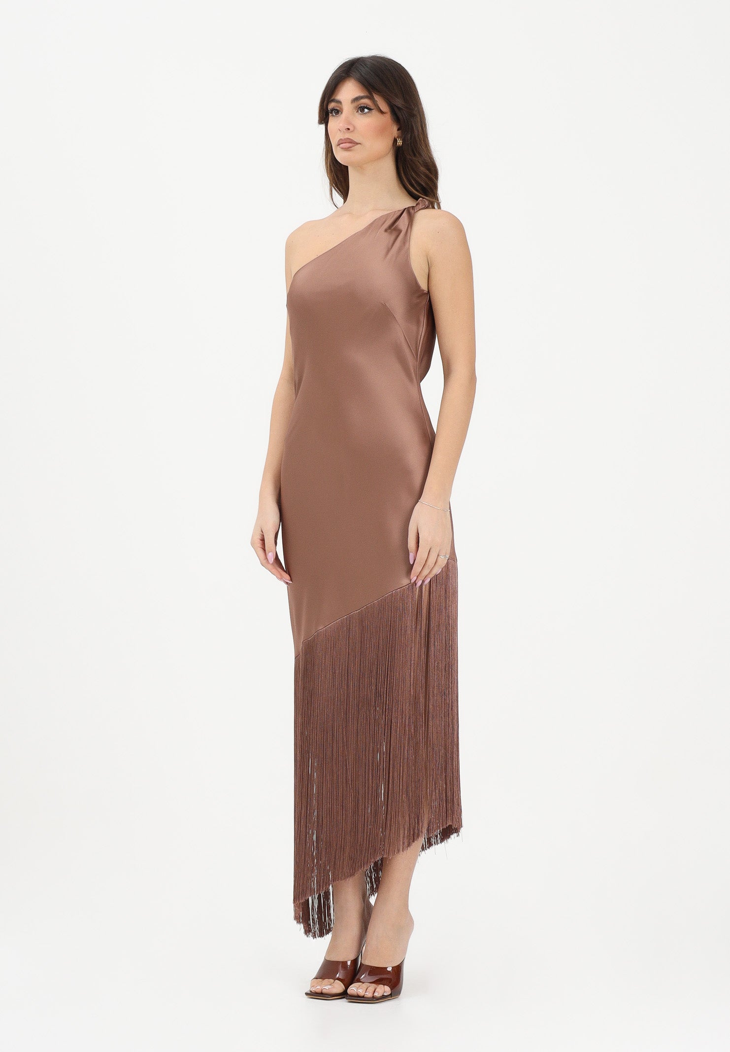 PINKO Abito midi Kiwi marrone da donna 106352A33D L50 PINKO 