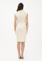 PINKO Abito midi burro da donna con cintura 106565A2W6 C00 PINKO 