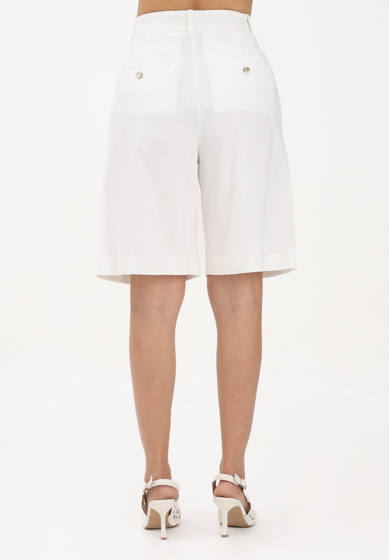 PINKO Bermuda bianco da donna con piega stirata 106594A34I Z05 PINKO 