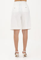 PINKO Bermuda bianco da donna con piega stirata 106594A34I Z05 PINKO 