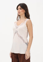 PINKO Top rosa da donna con inserti in pizzo 106623A385 P97 PINKO 