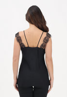 PINKO Top nero da donna con inserti in pizzo 106623A385 Z99 PINKO 