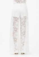 PINKO Pantalone LAURIE bianco da donna in pizzo rebrodé floreale<BR/> 106662A381 Z05 PINKO 