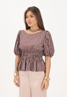 PINKO Top camicia Janette in multicolore marrone-rosa, colore marrone da donna 106674A33QLN1 LN1 PINKO 