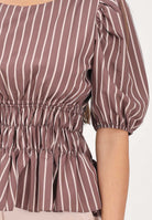 PINKO Top camicia Janette in multicolore marrone-rosa, colore marrone da donna 106674A33QLN1 LN1 PINKO 