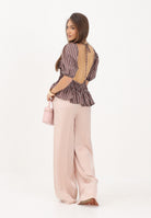 PINKO Top camicia Janette in multicolore marrone-rosa, colore marrone da donna 106674A33QLN1 LN1 PINKO 