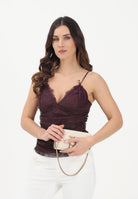 PINKO Top elegante Fragola bordeaux da donna 106726A378 R57 PINKO 