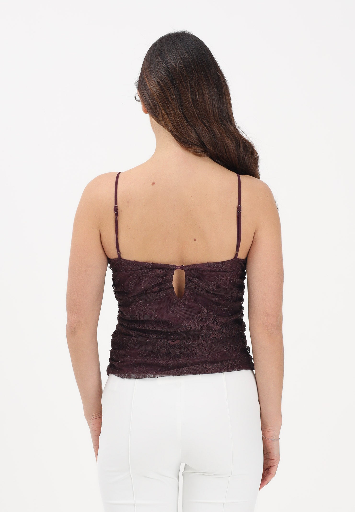 PINKO Top elegante Fragola bordeaux da donna 106726A378 R57 PINKO 