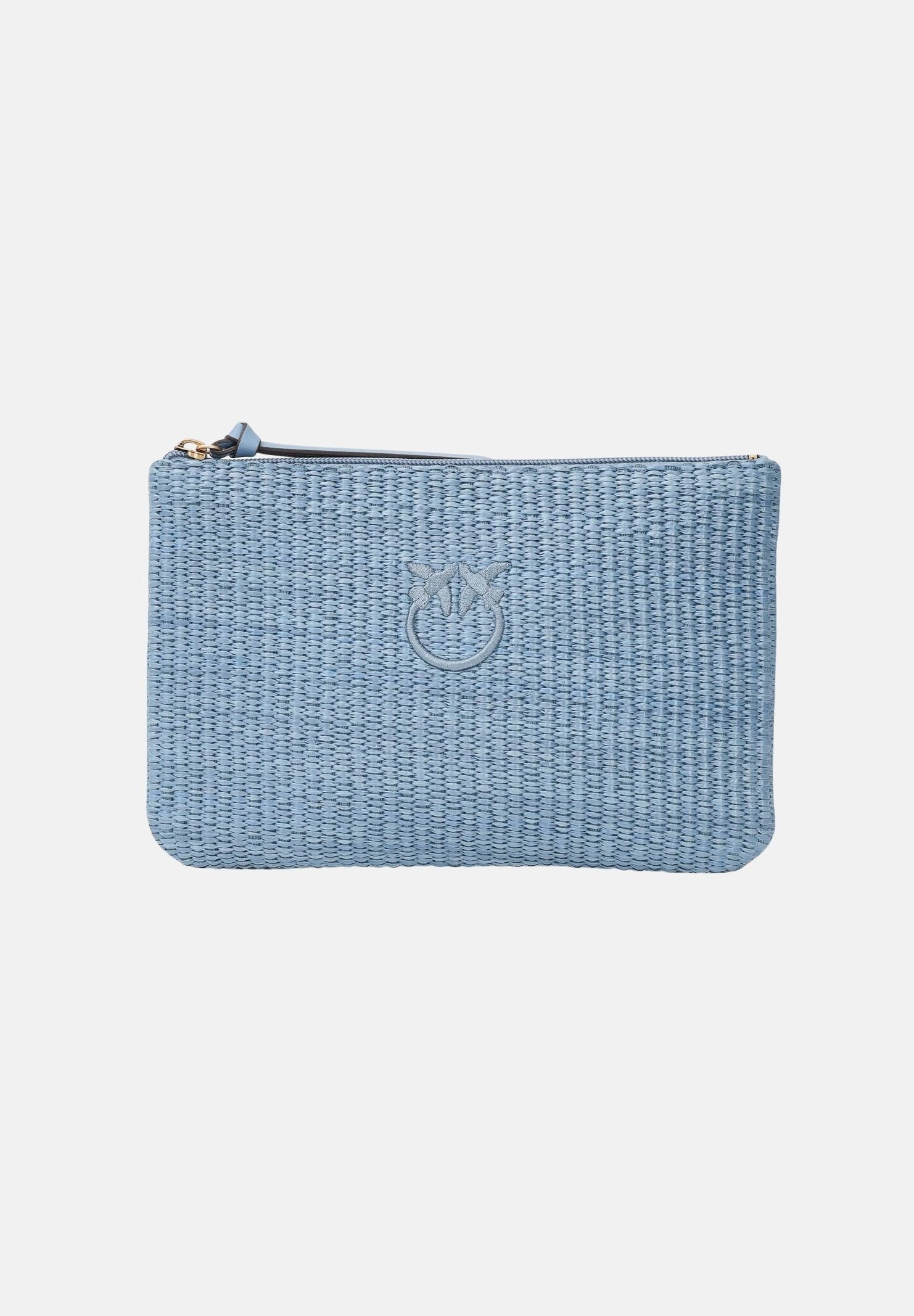 PINKO Pochette in rafia azzurra da donna 106763A39Y E5YQ PINKO 