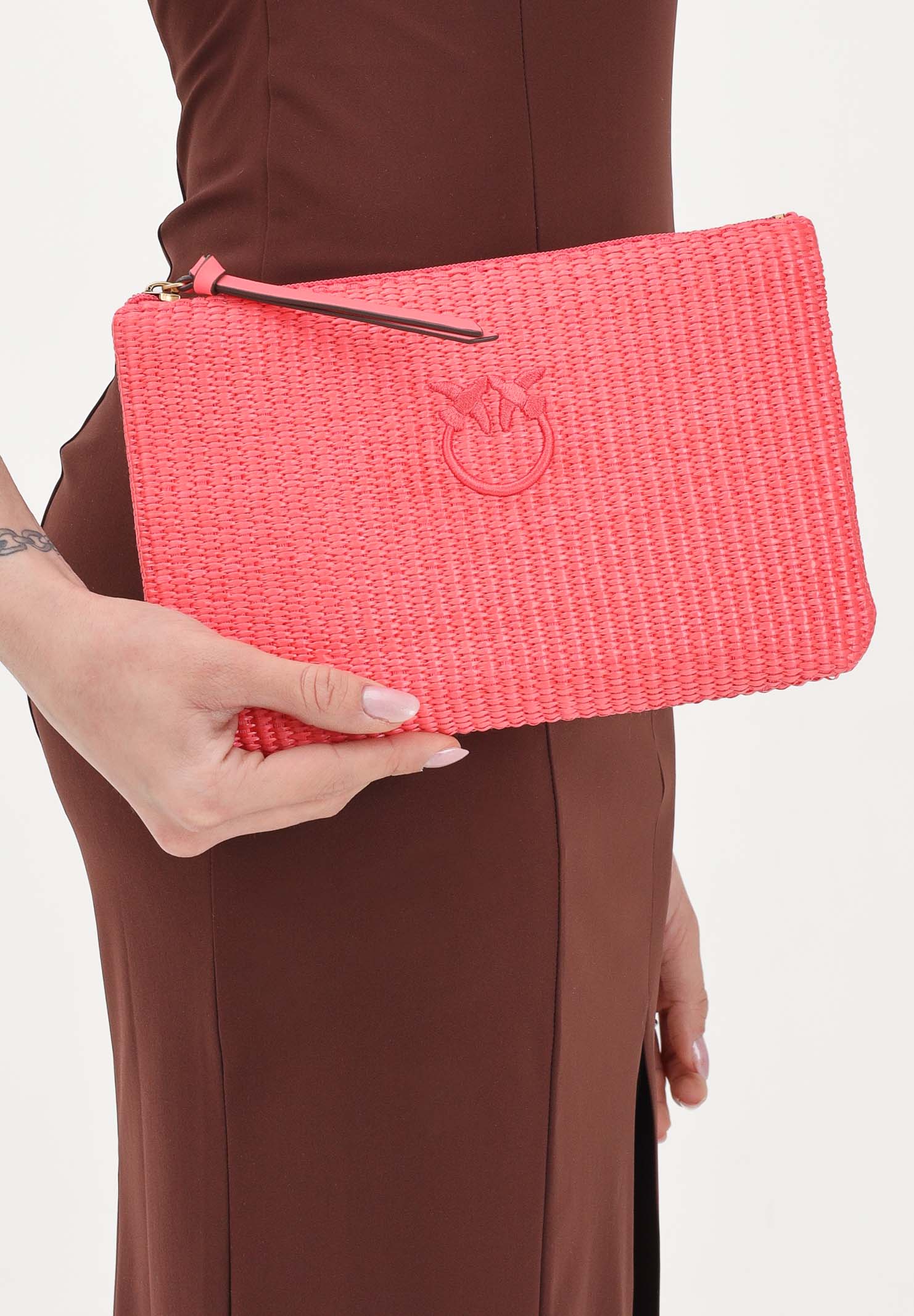 PINKO Pochette in rafia fucsia da donna 106763A39Y N17Q PINKO 