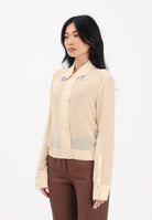 PINKO Camicia a manica lunga gialla da donna con dettagli metallici 106791A3AT C19 PINKO 