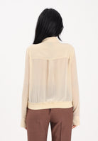PINKO Camicia a manica lunga gialla da donna con dettagli metallici 106791A3AT C19 PINKO 