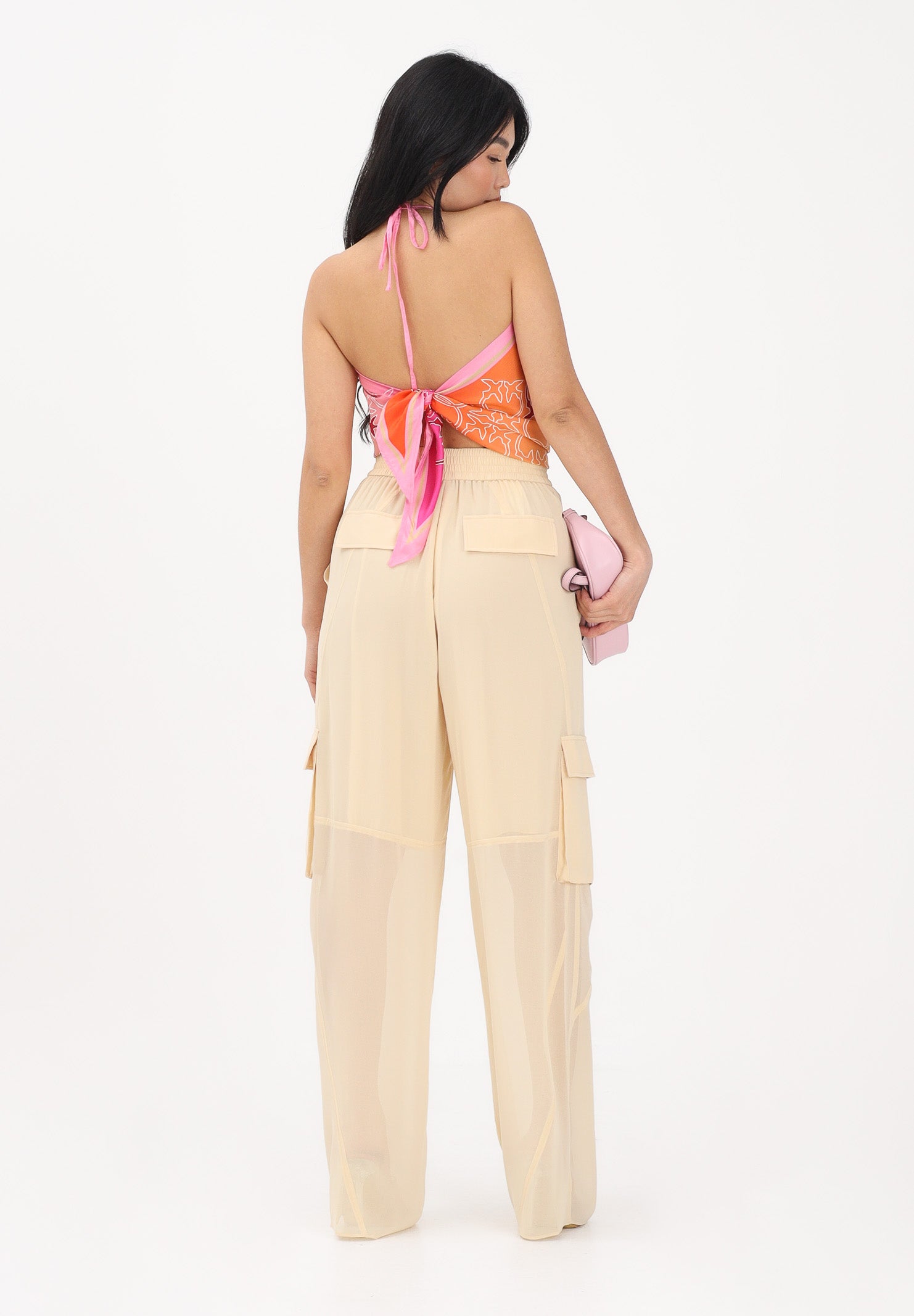 PINKO Pantalone elegante vaniglia da donna 106792A3AT C19 PINKO 