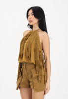 PINKO Top halter kiwi da donna con frange 106794A3AY L25 PINKO 