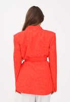 PINKO Giacca in stile kimono arancione da donna con motivo floreale 106800A3AN A99 PINKO 