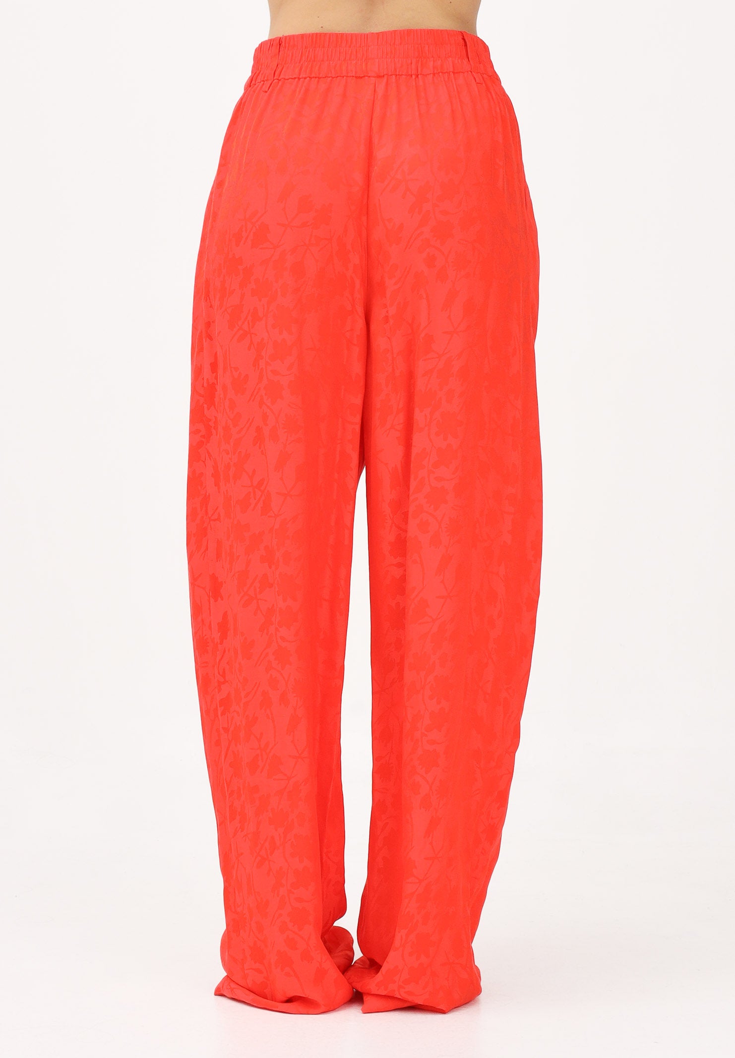 PINKO Pantalone arancione da donna in jacquard floreale 106802A3AN A99 PINKO 