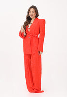 PINKO Pantalone arancione da donna in jacquard floreale 106802A3AN A99 PINKO 