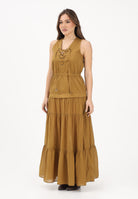 PINKO Abito lungo kiwi da donna con balza e nastri 106822A3AX L25 PINKO 