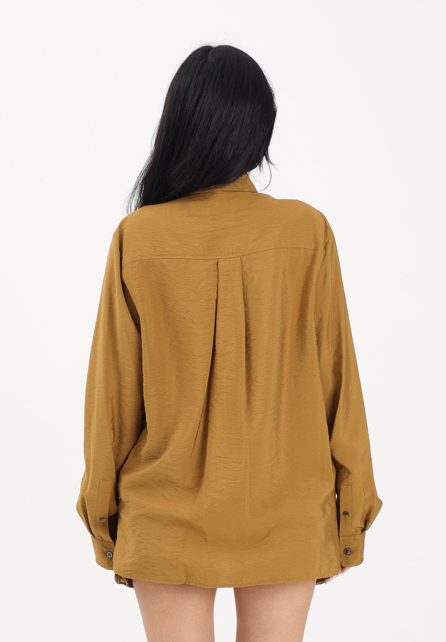 PINKO Camicia a manica lunga kiwi da donna con frange 106824A3AY L25 PINKO 