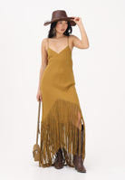 PINKO Abito lungo kiwi da donna con frange 106825A3AY L25 PINKO 