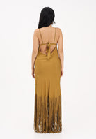 PINKO Abito lungo kiwi da donna con frange 106825A3AY L25 PINKO 