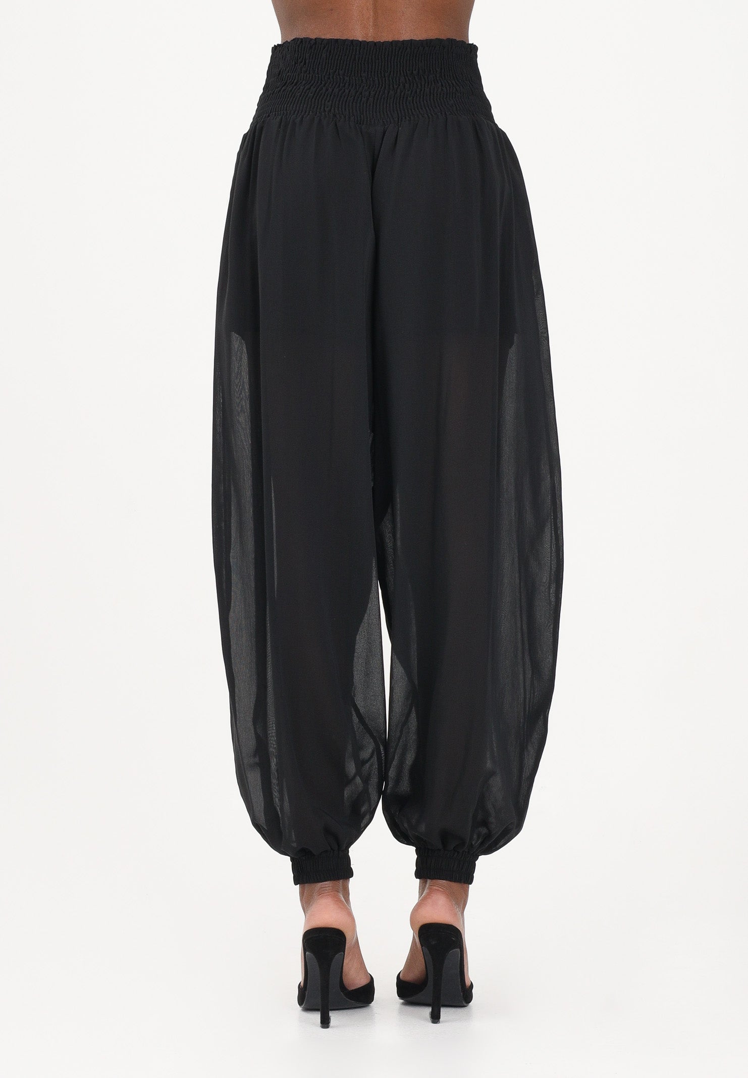 PINKO Pantalone nero da donna ampio e fluido 106845A3B2 Z99 PINKO 