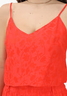 PINKO Top corto arancione da donna realizzato in tessuto jacquard 106869A3AN A99 PINKO 