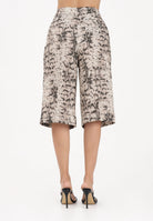 PINKO Bermuda beige da donna con stampa animalier 106870A3BL CZ9 PINKO 