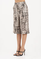 PINKO Bermuda beige da donna con stampa animalier 106870A3BL CZ9 PINKO 