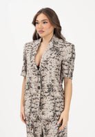 PINKO Giacca a manica corta beige da donna con stampa snake 106879A3BL CZ9 PINKO 