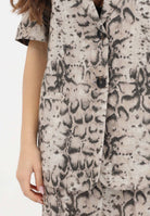 PINKO Giacca a manica corta beige da donna con stampa snake 106879A3BL CZ9 PINKO 